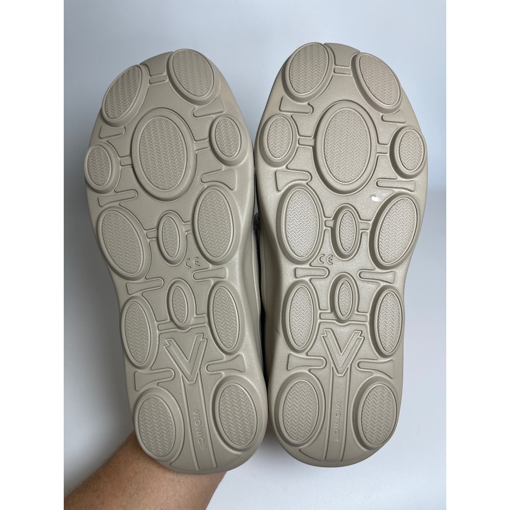 Vionic Recovery VRX Suede Mules Taupe Tan Adjustable Strap Orthotic Shoes 6.5 - Picture 6 of 8
